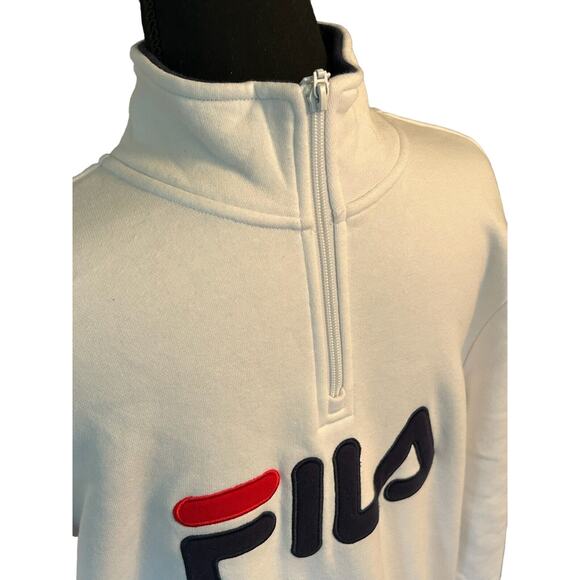 Fila Pullover Jacket Womens Small White Quarter Zip - Picture 2 of 7